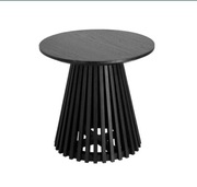 Stolik boczny JEANETTE czarne drewno mindi