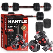 Hantle regulewone 5kg x 2 zestaw hantle do ćwieczeń/ gryf