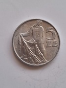 PRL-NAJRZADSZE MONETY OBIEGOWE-5 ZŁ 1974 (PŁASKA DATA)