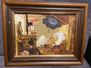 Olej na tekturze w drewnianej ramie! 