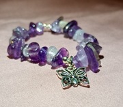 Ametystowa bransoletka handmade 