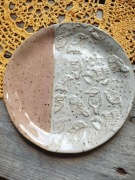 Ceramiczny talerz śniadaniowy, rękodzieło 