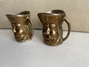 Kufle z mosiądzu małe 2 szt. oryginalne stare Unikat