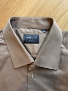 Koszula Borgio 176/182 45 Slim Fit jasny brąz