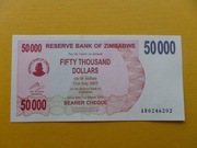 ZIMBABWE 50 000 Dollars 2007 Pick 47 UNC 