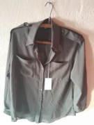 Koszula Patrizia Pepe Luźna Khaki