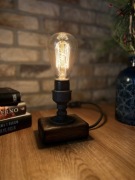 Industrialna / loftowa lampa stołowa w stylu vintage