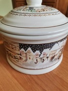 Przecudnej urody duza bomboniera swiateczna christmas, zlocenia