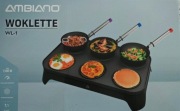AMBIANO Woklette WL-1, dla 6 osób, 1500W, czarny wok, nowy i