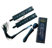 MASAŻER WAND RÓŻDŻKA MOCNY WIBRATOR Kajdanki pejcz 