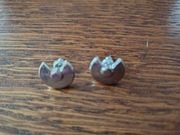 Kolczyki wkrętki w kolorze srebrnym