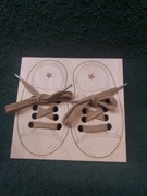 Nauka Sznurowania Butów Drewniana Tabliczka Montessori Edukacyjna Eko