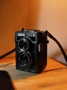 Aparat analogowy Lubitel 166B średni format– kultowy TLR, stan bardzo dobry