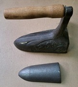 Żelazko mosiężne z lwem + dusza