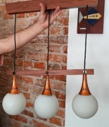 Duńska tekowa lampa wisząca 