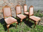 4 drewniane krzesła ludwik, retro, wygodne, stabilne do renowacji