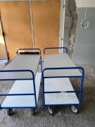 wózki półkowe - 2 półki 1250x630x1000 mm - 2 sztuki