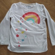 Koszulka 5. 10. 15. biała z długim rękawem r. 122