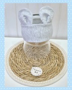 #handmade # opaska z uszkami chłopiec 3-6 mies