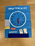 Tablica filcowa dla dzieci zegarek w języku angielskim