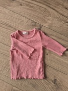 Fred&Flo bluzka prążek niemowlęca różowa basic 56