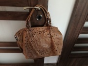 Duża torebka Venezia brąz  popielaty 48x30