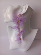 Kolczyki fioletowe jasne szyfonowe lekkie