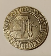 Moneta 5 guldenów - Wolne Miasto Gdańsk.