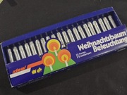 Lampki na choinkę ZŁOTE ŚWIECE DDR PRL  światełka choinkowe retro vintage 