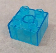 Lego Duplo klocek 2x2 przezroczysty 