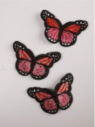 NAKLEJKA NASZYWKA ŁATKA CZERWONY MOTYL 1 SZTUKA