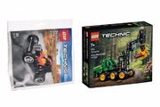 Zestaw LEGO Technic 7+ – maszyna leśna + hot rod – idealne na prezent