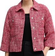 Elegancka kurtka pudełkowa - MMPenn Mino, wyrazisty róż r. 36 Mos Mosh