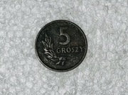 Moneta 5 GR GROSZY 1949 BRĄZ Rzeczpospolita Polska