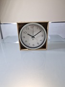 Zegar Ścienny Quartz 20 cm Srebrny Biała Tarcza Wyraźne Cyfry