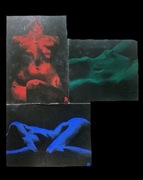 SERIA OBRAZÓW „Kolory ciała” TRYPTYK FARBAMI AKRYLOWYMI