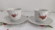 Komplet 2 filiżanek ze spodkami Schirnding Bavaria 446 – porcelana vintage