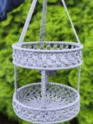 Makrama kosz wiszący podwójny