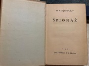 H.N.Berndorff: Špionáž . Melantrich A.S. Praha 1930 (czeski)