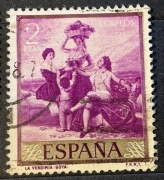 Hiszpania, obraz Francisco Goi "La Vendimia" (Winobranie), 2 pesety