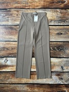 Pull & Bear eleganckie spodnie damskie w kant beżowe rozmiar EUR 40