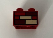 LEGO DUPLO Klocek tematyczny Mur / Cegły 2x2 piny średni czerwony