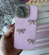 Case do iPhone 15 pro max kokardki różowe