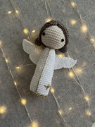 Aniołek wykonany na szydełku handmade