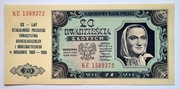 20 zł PRL 1948 rok z nadrukiem okolicznościowym 