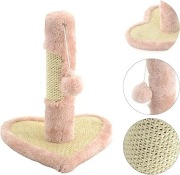 Drapak Serce z Platformą, Sizal, Plusz, Dla Małych Kotów 35 cm