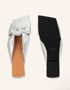 Klapki Ganni Skóra i tkanina