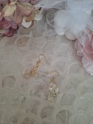 Kolczyki handmade srebro pozłacane z naturalnych kamieni cytryn