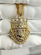 NOWY Naszyjnik męski lew wisorek lion swagg drill trap ice streetwear 