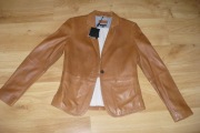 Marynarka skórzana Massimo Dutti brąz XS nowa metki piękna, okazja!